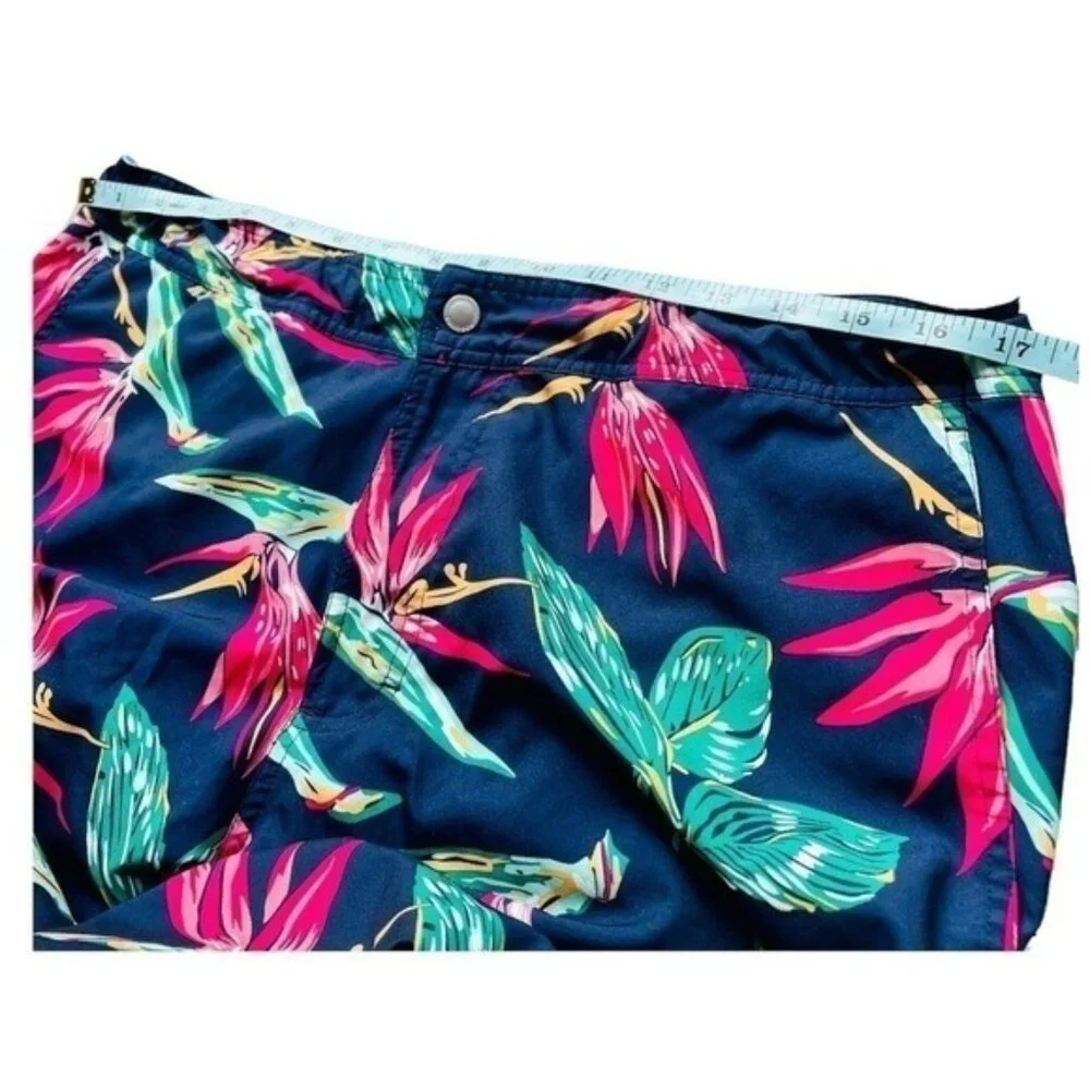 Bonobos Blue Floral 9” Inseam Swim Shorts Size 33